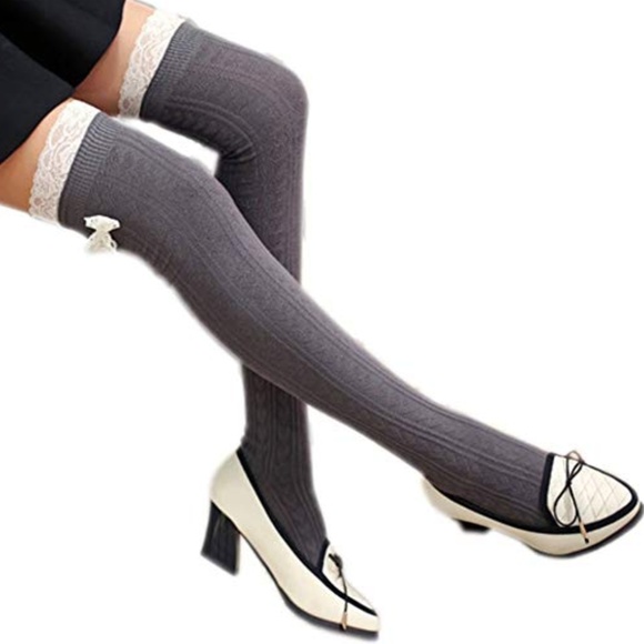 Accessories - Crotchet Lace Above Knee Socks NWT